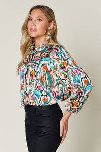 Printed Button Up Long Sleeve Shirt (multiple color options)