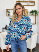 Load image into Gallery viewer, Printed Balloon Sleeve Blouse
