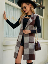 Load image into Gallery viewer, Plaid Lapel Collar Sleeveless Cardigan (multiple color options)
