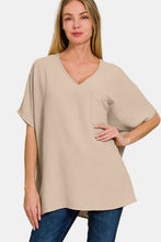 Load image into Gallery viewer, Texture V-Neck Short Sleeve Top
