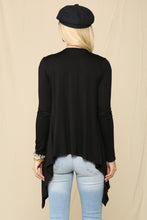 Load image into Gallery viewer, Open Front Knit Cardigan in Black
