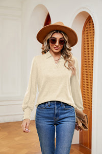 Johnny Collar Long Sleeve Top (multiple color options)