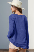 Load image into Gallery viewer, Notched Thumbhole Long Sleeve Top (multiple color options)
