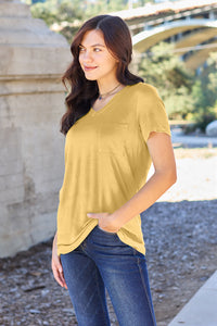 Bamboo V-Neck Short Sleeve T-Shirt (multiple color options)