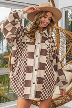 Load image into Gallery viewer, Checkered Button Down Corduroy Shacket
