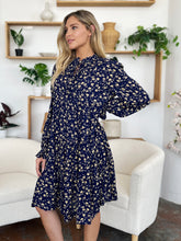 Load image into Gallery viewer, Printed Ruffle Hem Long Sleeve Tiered Dress (multiple color options)
