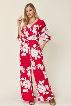 Load image into Gallery viewer, Printed Tie Back Wide Leg Jumpsuit (multiple color options)
