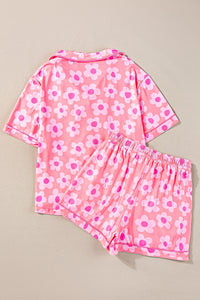 Flower Half Sleeve Top and Shorts Lounge/PJ Set  (multiple color options)