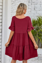 Load image into Gallery viewer, Mandy V-Neck Flounce Sleeve Tiered Dress (multiple color options)
