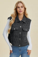 Load image into Gallery viewer, Pocketed Texture Snap Down Vest (multiple color options)
