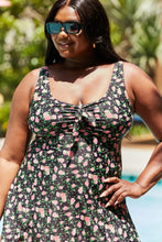 Load image into Gallery viewer, Marina West Swim Clear Waters Swim Dress in Black Roses
