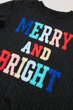 Load image into Gallery viewer, MERRY AND BRIGHT Cable Knit Pullover Sweatshirt (multiple color options)
