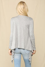 Load image into Gallery viewer, Open Front Knit Cardigan in Grey
