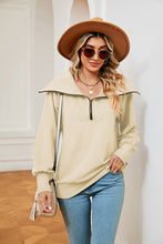 Load image into Gallery viewer, Half-Zip Collared Sweatshirt (multiple color options)
