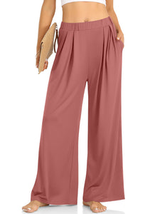 Elastic Waist Wide Leg Pants (multiple color options)