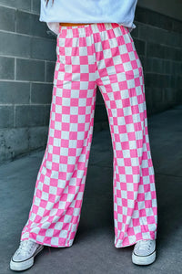 Checkered Wide Leg Pants (2 color options)