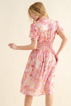 Load image into Gallery viewer, Smocked Waist Printed Midi Dress
