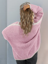 Load image into Gallery viewer, Contrast Open Front Dropped Shoulder Cardigan (multiple color options)
