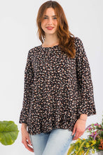 Load image into Gallery viewer, Floral Ruffle Detail Top
