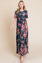 Load image into Gallery viewer, Floral Short Sleeve Maxi Dress
