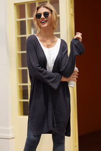 Open Front Long Sleeve Cardigan (multiple color options)