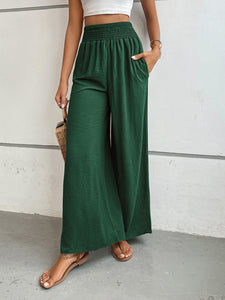 Perfee Wide Leg Pants with Pockets (multiple color options)