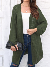 Load image into Gallery viewer, Cable-Knit Open Front Long Sleeve Cardigan (multiple color options)
