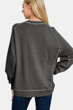 Load image into Gallery viewer, Pigment Dyed French Terry Sweatshirt in Black
