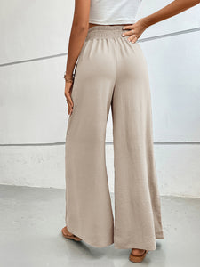 Perfee Wide Leg Pants with Pockets (multiple color options)