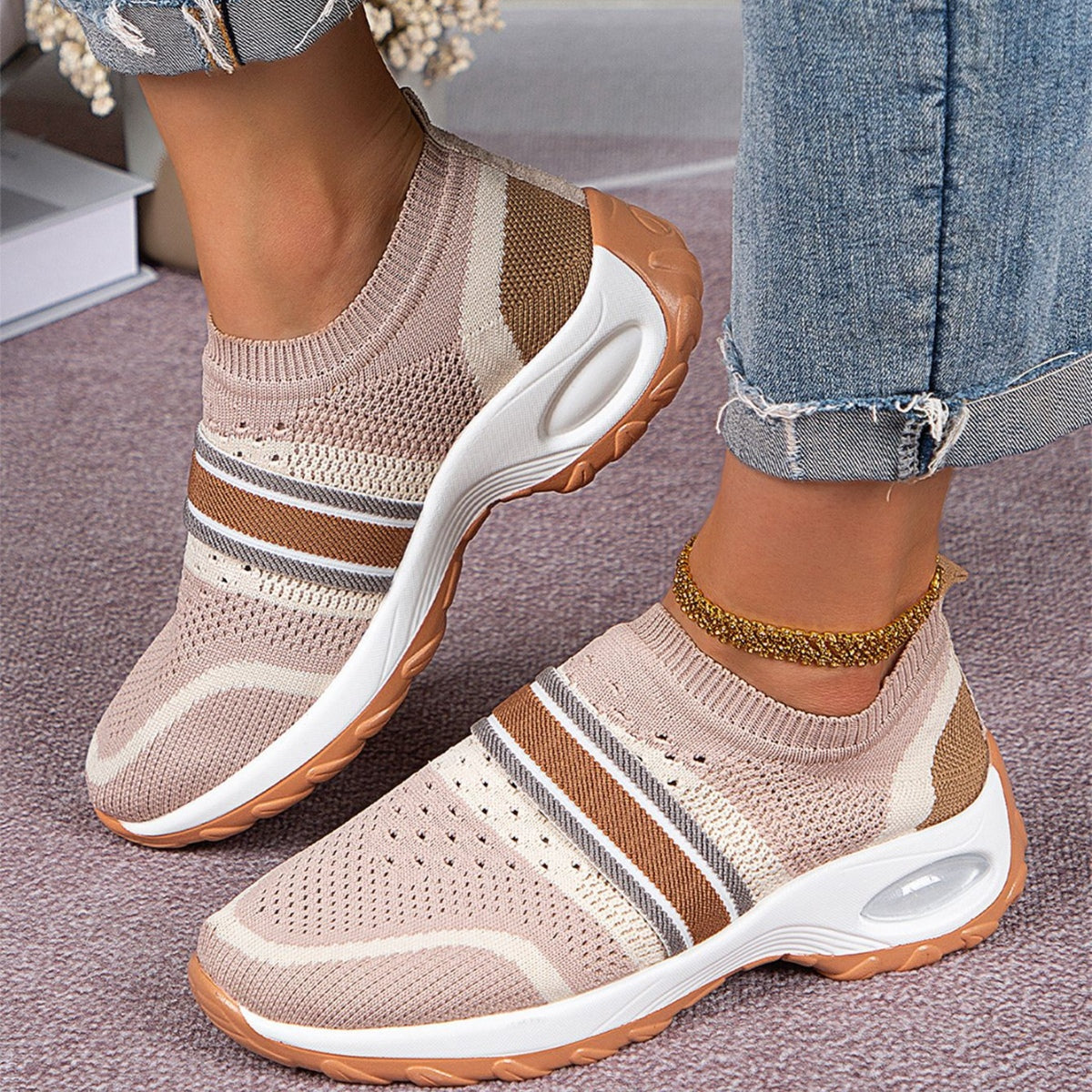 Breathable Round Toe Sneakers  (multiple color options)