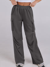 Load image into Gallery viewer, Elastic Waist Wide Leg Pants with Pockets (multiple color options)
