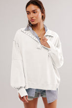 Load image into Gallery viewer, Exposed Seam Side Slit Long Sleeve Sweatshirt (multiple color options)
