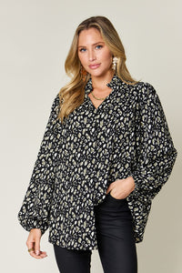 Leopard Long Sleeve Blouse (multiple color options)