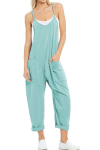 Spaghetti Strap Jumpsuit with Pockets (multiple color options)