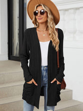 Load image into Gallery viewer, Pocketed Open Front Long Sleeve Cardigan (multiple color options)
