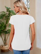 Load image into Gallery viewer, Ruched V-Neck Short Sleeve Top  (multiple color options)
