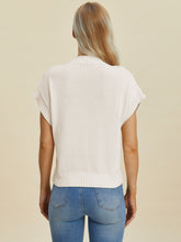 Load image into Gallery viewer, Mock Neck Short Sleeve Sweater (multiple color options)
