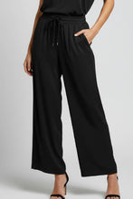Load image into Gallery viewer, City Ease Wide Leg Bottoms in Black
