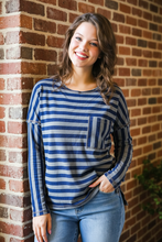 Load image into Gallery viewer, Navy Days Long Sleeve Top
