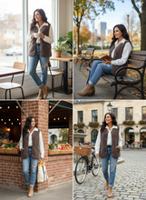 Load image into Gallery viewer, Mountain Trail Sherpa Button-Up Vest (multiple color options)
