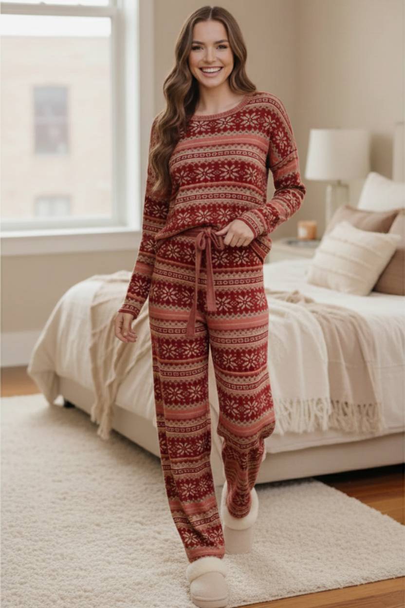 Red Holiday Fair Isle Set