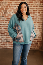 Load image into Gallery viewer, Southwest Sunrise Patchwork Hoodie
