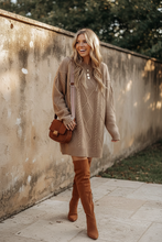 Load image into Gallery viewer, Chalet Cozy Cable Knit Sweater Dress (multiple color options)
