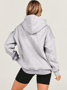 Dropped Shoulder Long Sleeve Hoodie (multiple color options)