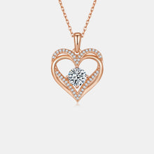 Load image into Gallery viewer, 1.2 Carat Moissanite 925 Sterling Silver Heart Necklace (multiple color options)
