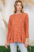 Load image into Gallery viewer, Floral Ruffle Detail Top
