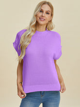 Load image into Gallery viewer, Mock Neck Short Sleeve Sweater (multiple color options)
