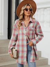 Load image into Gallery viewer, Plaid Collared Neck Long Sleeve Shirt (multiple color options)
