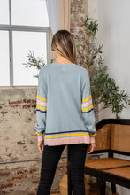 Load image into Gallery viewer, Contrast Stripes Long Sleeve Sweater
