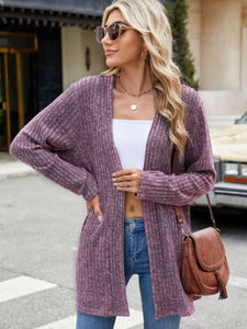 Open Front Long Sleeve Cardigan (multiple color options)